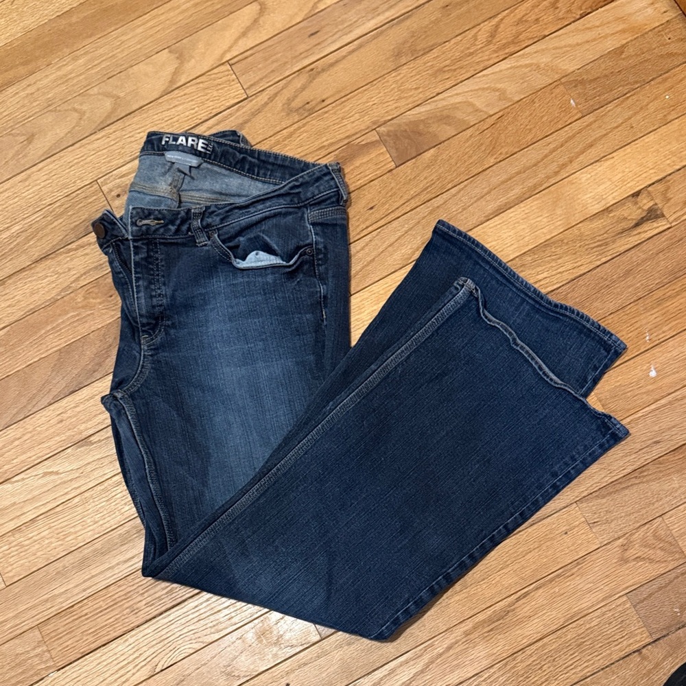 New York & Company Dark Wash Flare Jeans - Picture 10 of 10